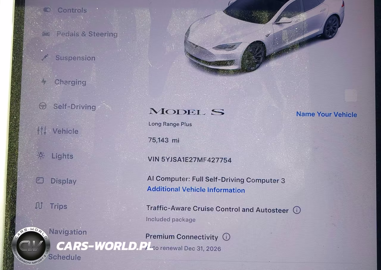 2021 Tesla Model S Long Range Dual Motor All-Wheel Drive-Long Range Plus Dual Motor All-Wheel Drive VIN:5YJSA1E27MF427754 - 7