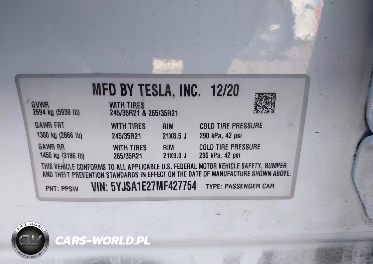 2021 Tesla Model S Long Range Dual Motor All-Wheel Drive-Long Range Plus Dual Motor All-Wheel Drive VIN:5YJSA1E27MF427754 - 9