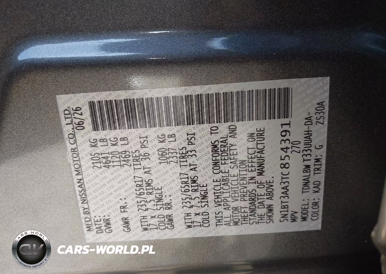 2026 Nissan Rogue S VIN:5N1BT3AA3TC854391 - 9