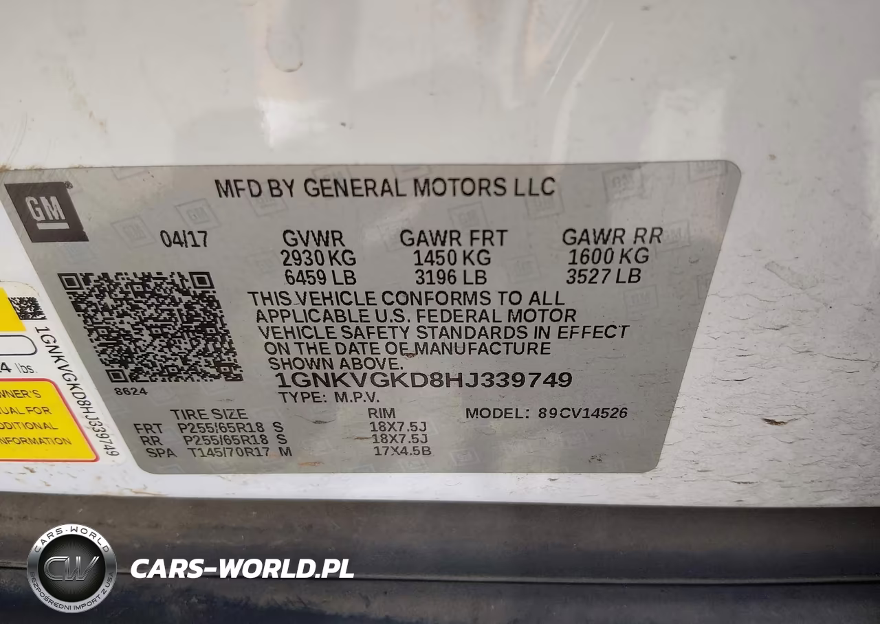 2017 Chevrolet Traverse Lt VIN:1GNKVGKD8HJ339749 - 9