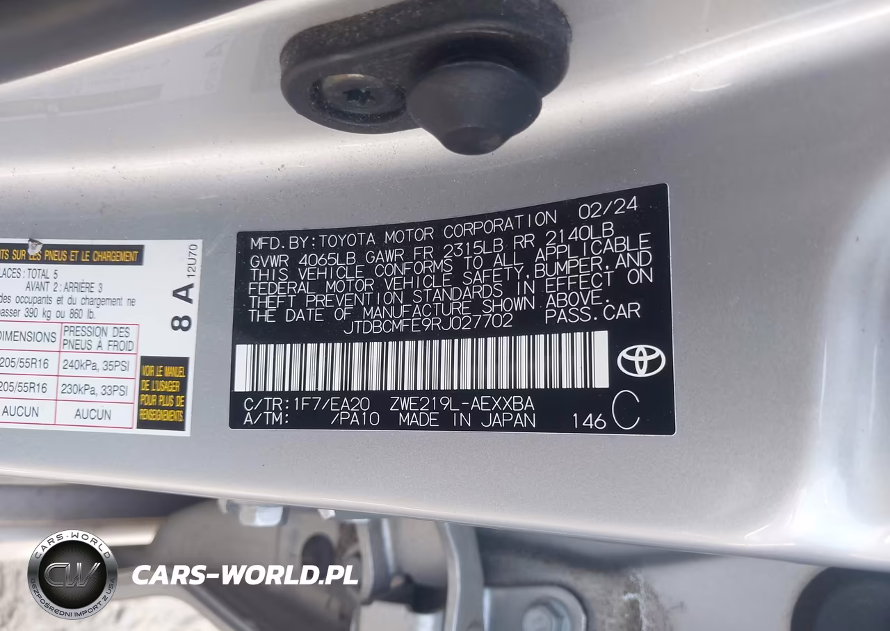 2024 Toyota Corolla Hybrid Xle VIN:JTDBCMFE9RJ027702 - 9