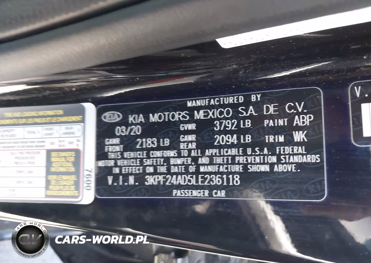 2020 Kia Forte Fe VIN:3KPF24AD5LE236118 - 9