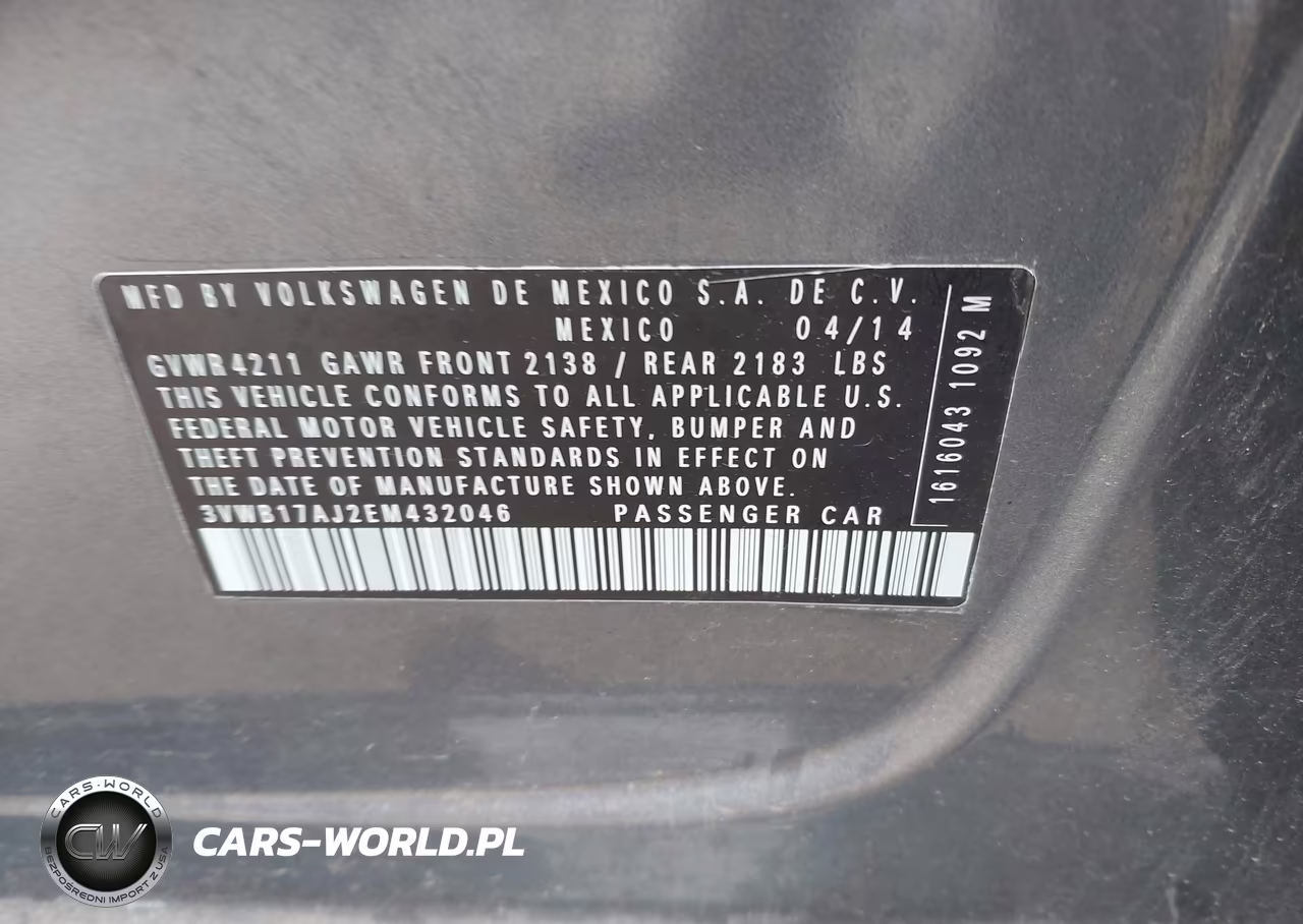2014 Volkswagen Jetta 1.8T Se VIN:3VWB17AJ2EM432046 - 9