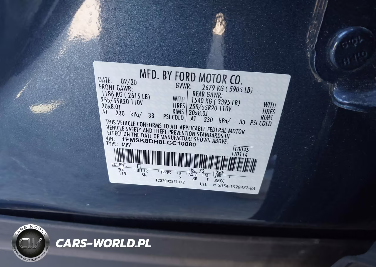 2020 Ford Explorer Xlt VIN:1FMSK8DH8LGC10080 - 9