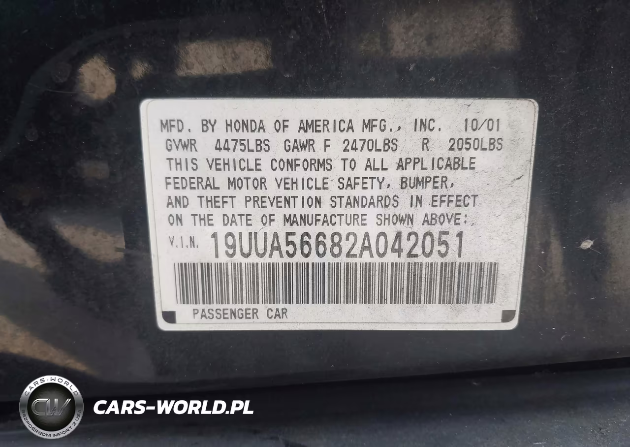2002 Acura Tl 3.2 VIN:19UUA56682A042051 - 9