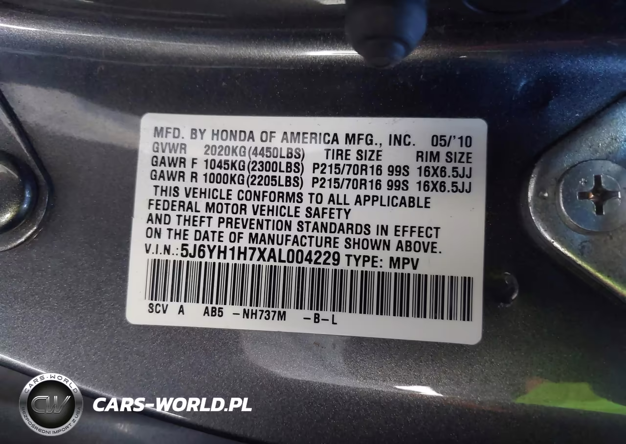 2010 Honda Element Ex VIN:5J6YH1H7XAL004229 - 9