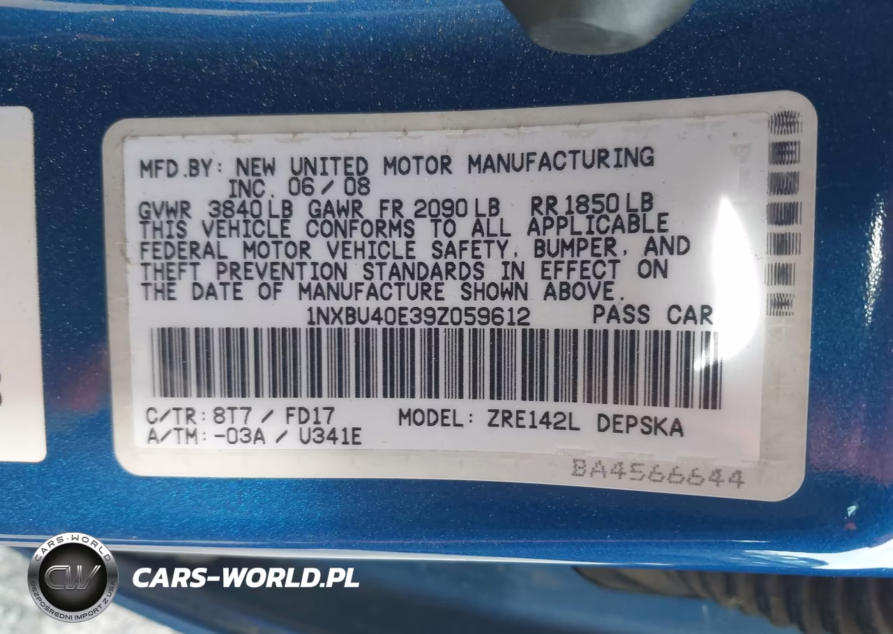 2009 Toyota Corolla S VIN:1NXBU40E39Z059612 - 9
