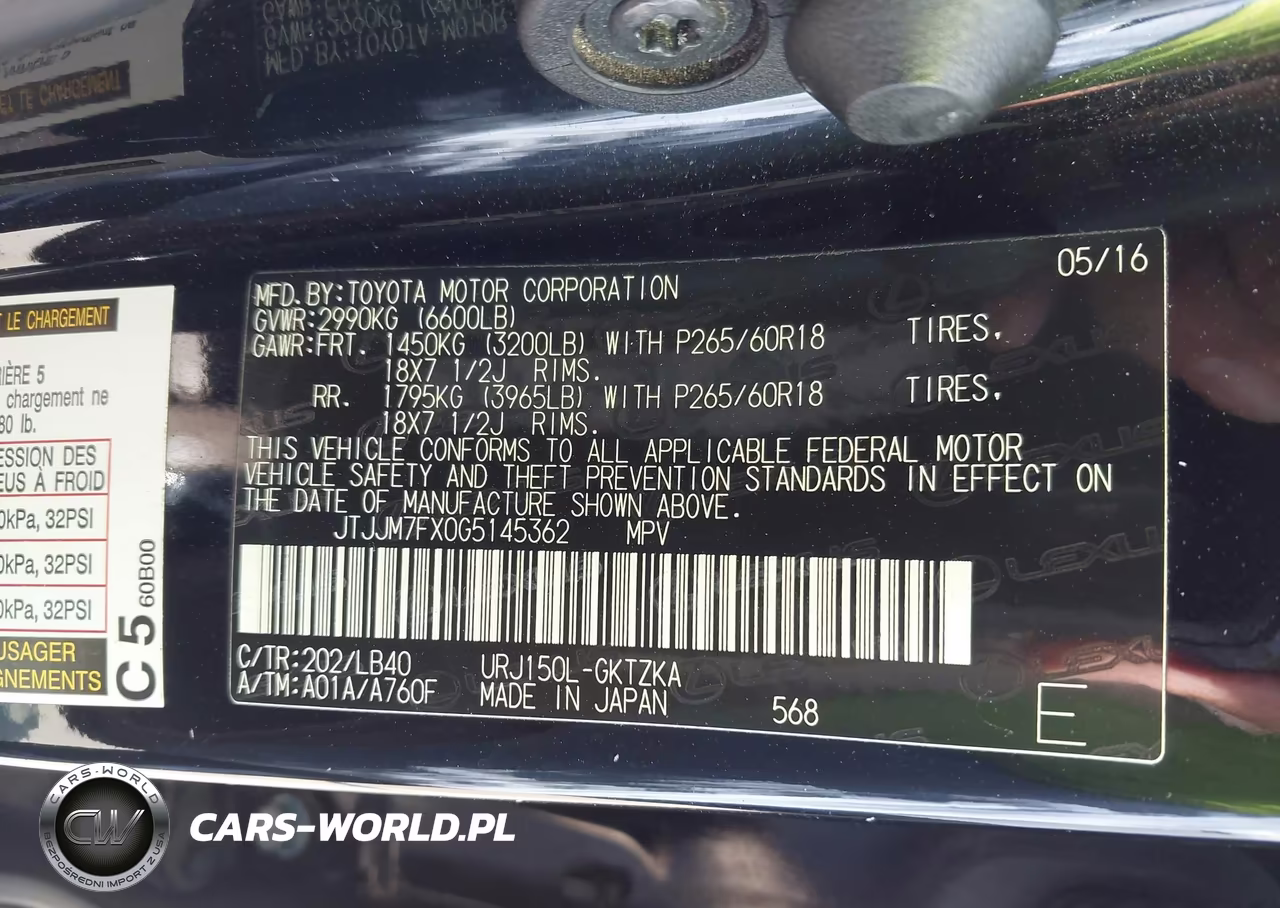 2016 Lexus Gx 460 Luxury VIN:JTJJM7FX0G5145362 - 9
