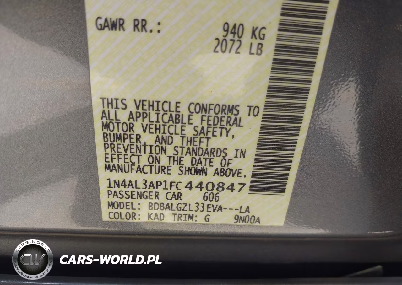 2015 Nissan Altima 2.5 S VIN:1N4AL3AP1FC440847 - 9