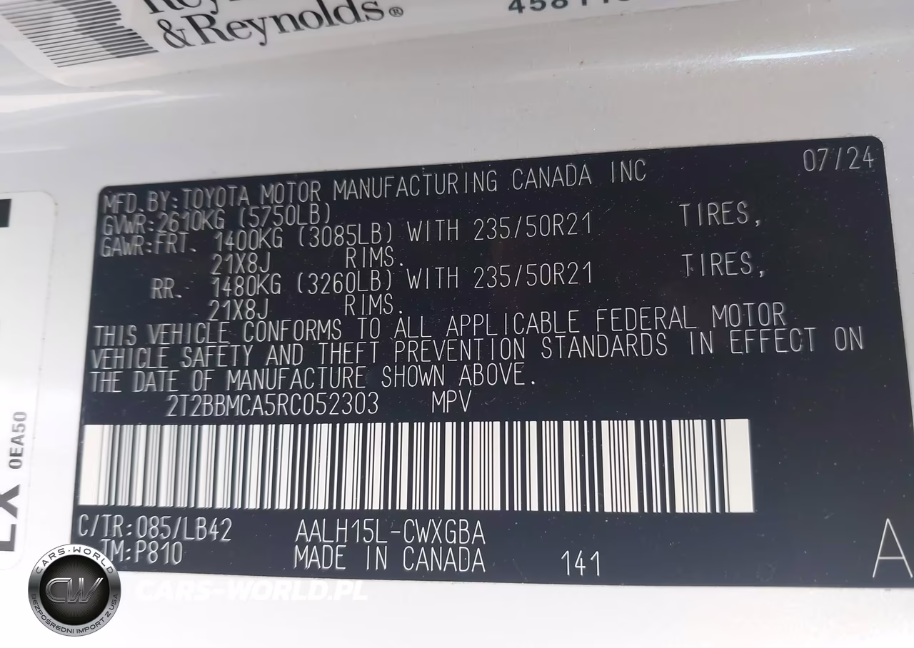 2024 Lexus Rx 350H Premium Plus VIN:2T2BBMCA5RC052303 - 9