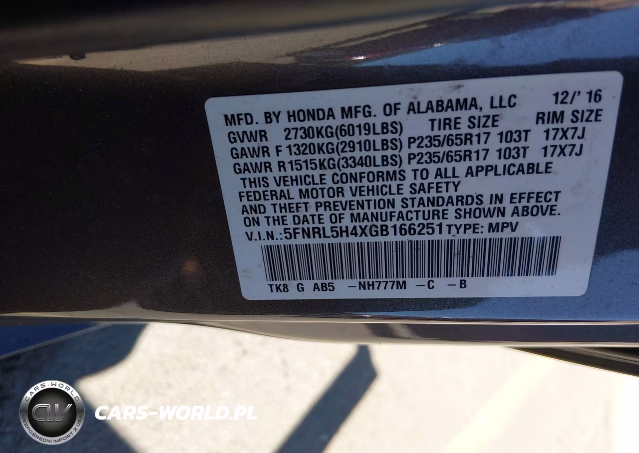 2016 Honda Odyssey Ex VIN:5FNRL5H4XGB166251 - 9