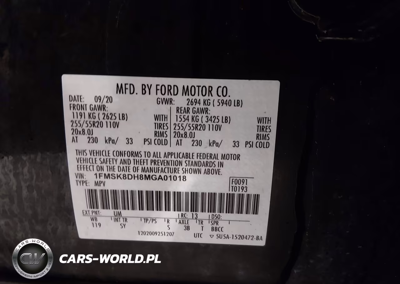 2021 Ford Explorer Xlt VIN:1FMSK8DH8MGA01018 - 9