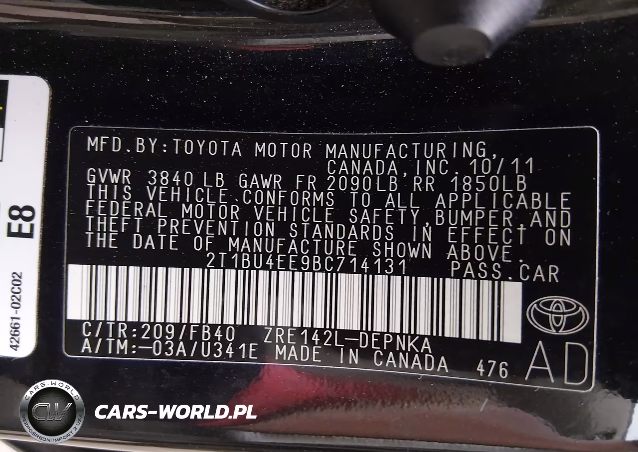 2011 Toyota Corolla Le VIN:2T1BU4EE9BC714131 - 8