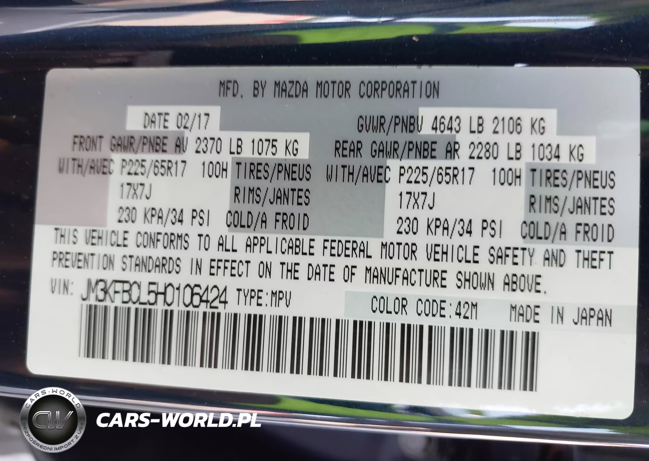 2017 Mazda Cx-5 Touring VIN:JM3KFBCL5H0106424 - 9