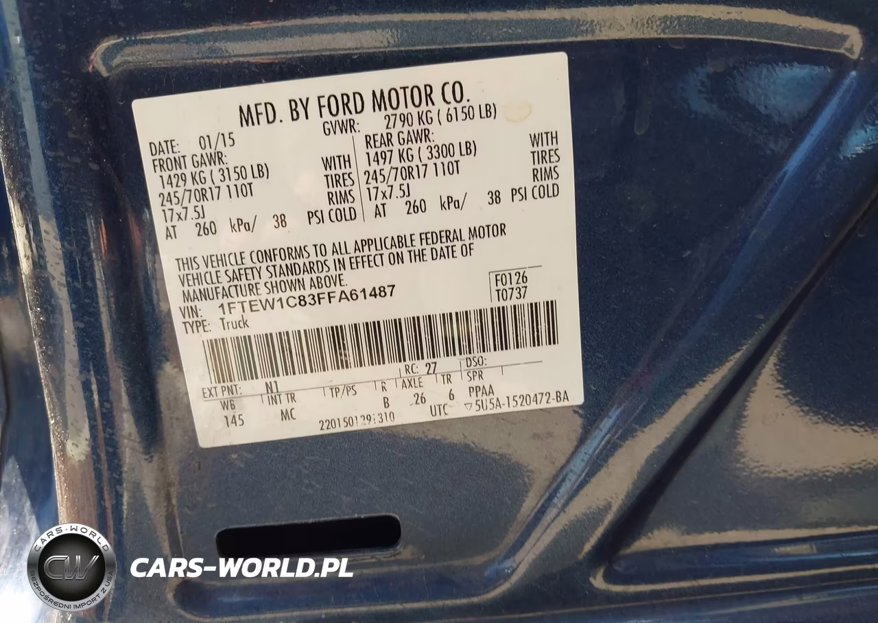 2015 Ford F-150 Xlt VIN:1FTEW1C83FFA61487 - 9