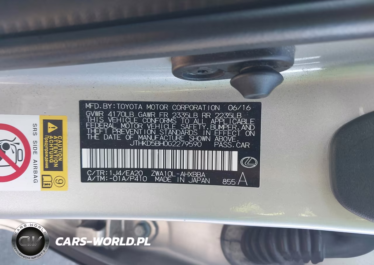 2016 Lexus Ct 200H VIN:JTHKD5BH0G2279590 - 9