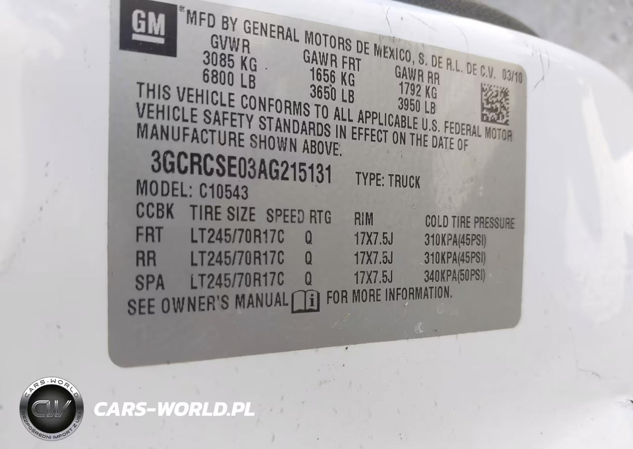2010 Chevrolet Silverado 1500 Lt VIN:3GCRCSE03AG215131 - 9