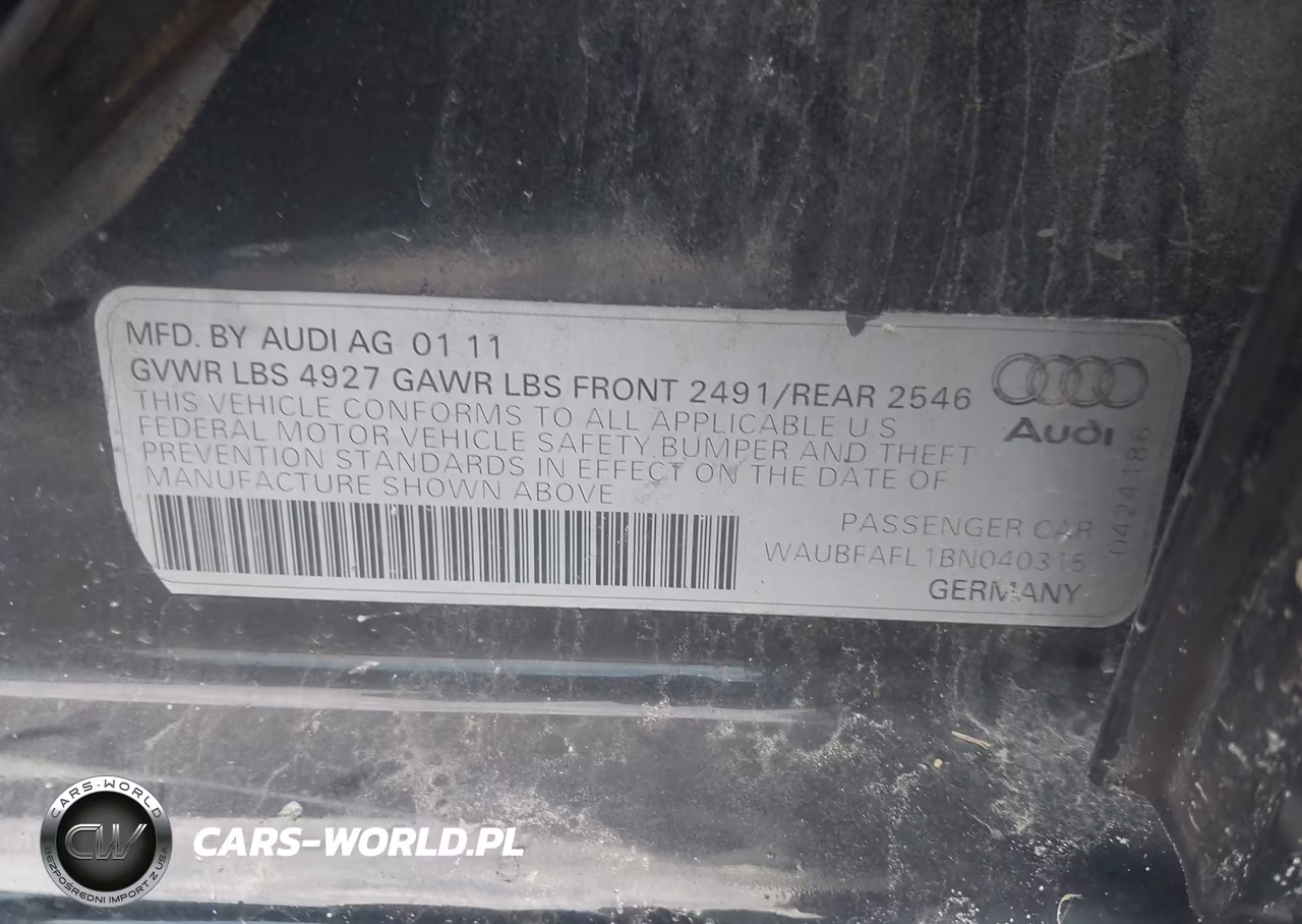 2011 Audi A4 2.0T Premium VIN:WAUBFAFL1BN040315 - 9