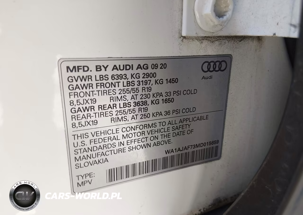 2021 Audi Q7 Premium 45 Tfsi Quattro Tiptronic VIN:WA1AJAF73MD015659 - 9