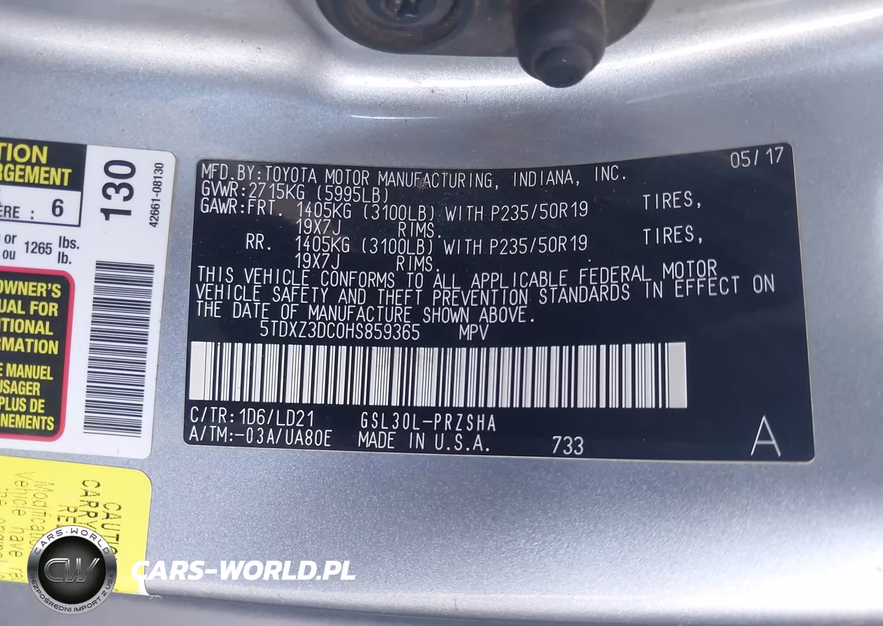 2017 Toyota Sienna Se 8 Passenger VIN:5TDXZ3DC0HS859365 - 9