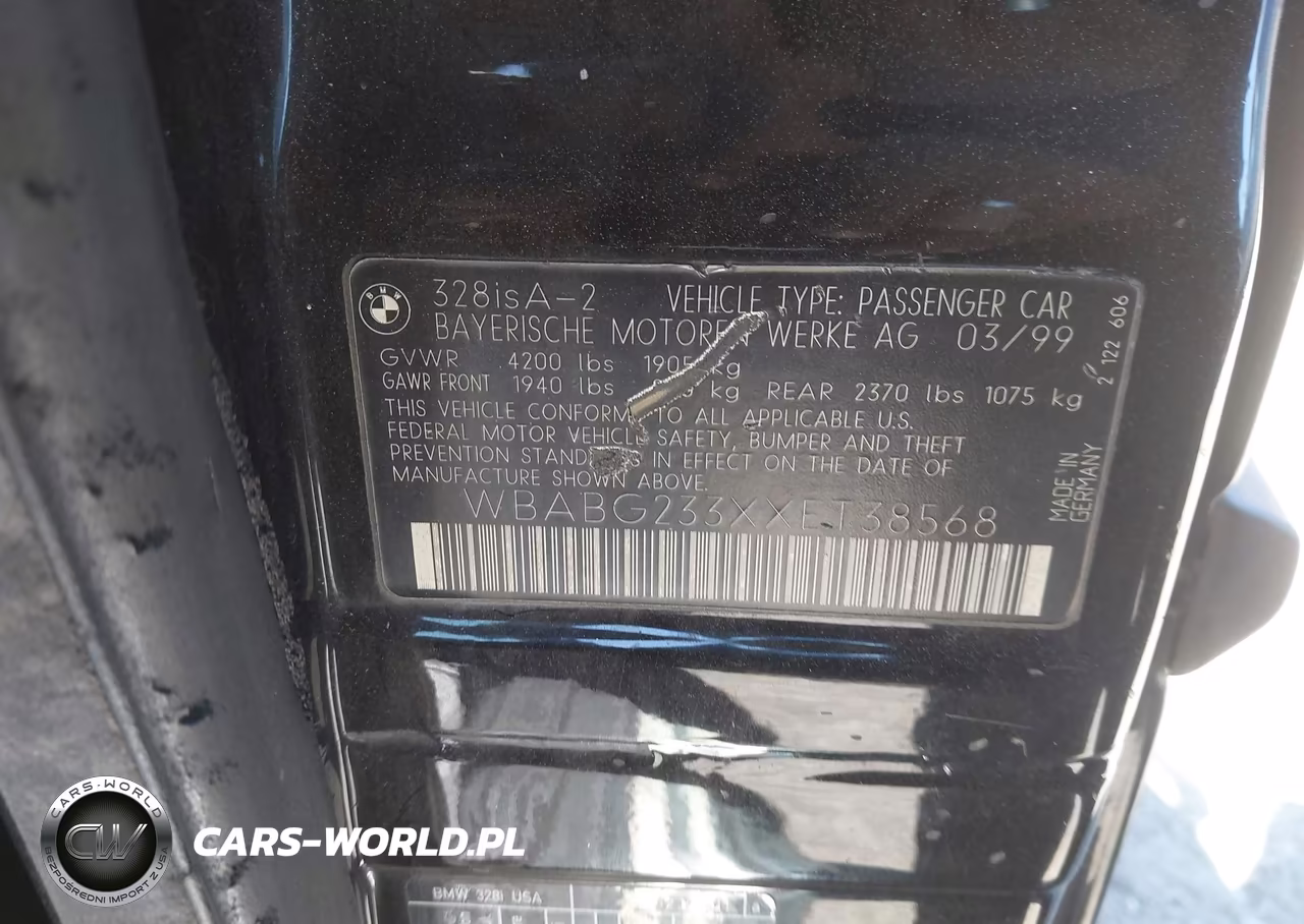 1999 BMW 328Is VIN:WBABG233XXET38568 - 9