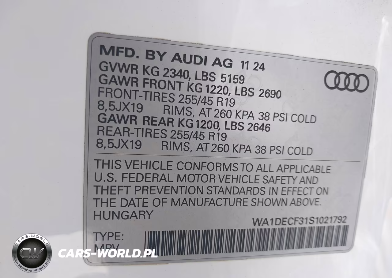 2025 Audi Q3 Premium 45 Tfsi S Line Quattro Tiptronic VIN:WA1DECF31S1021792 - 9