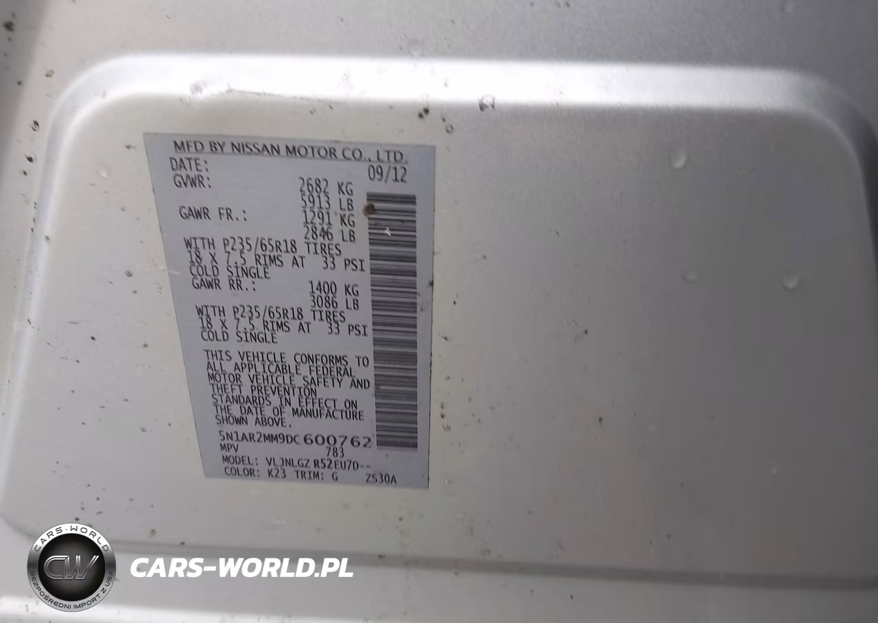 2013 Nissan Pathfinder Sl VIN:5N1AR2MM9DC600762 - 9