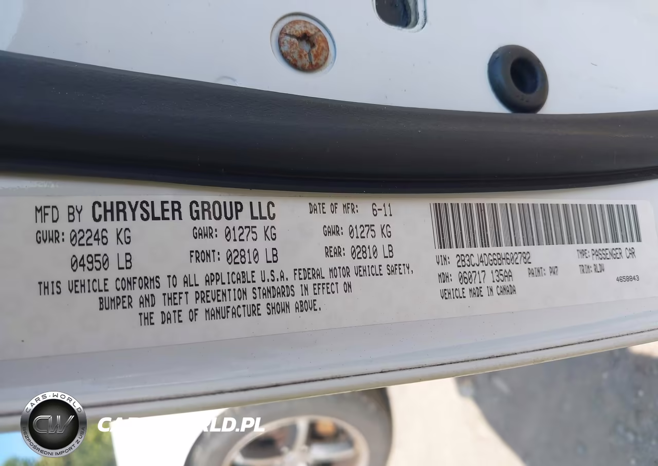 2011 Dodge Challenger VIN:2B3CJ4DG6BH602782 - 9