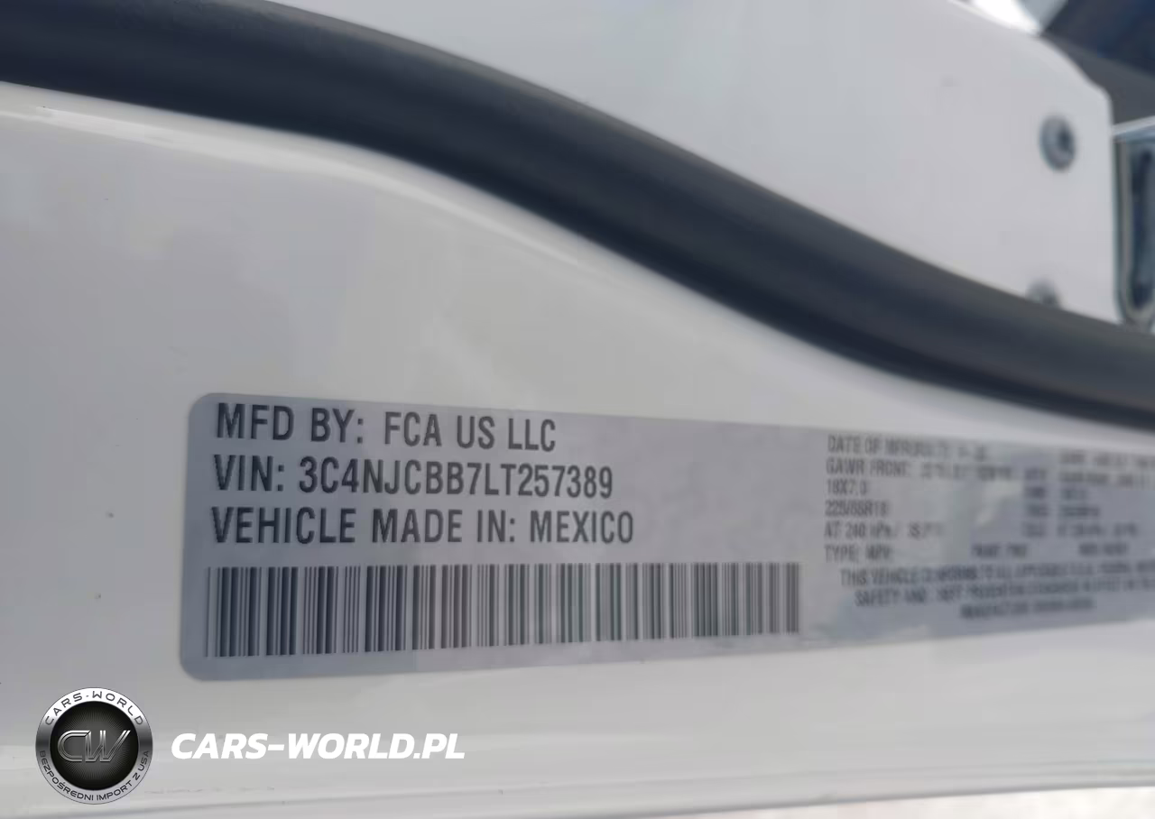 2020 Jeep Compass Altitude Fwd VIN:3C4NJCBB7LT257389 - 9