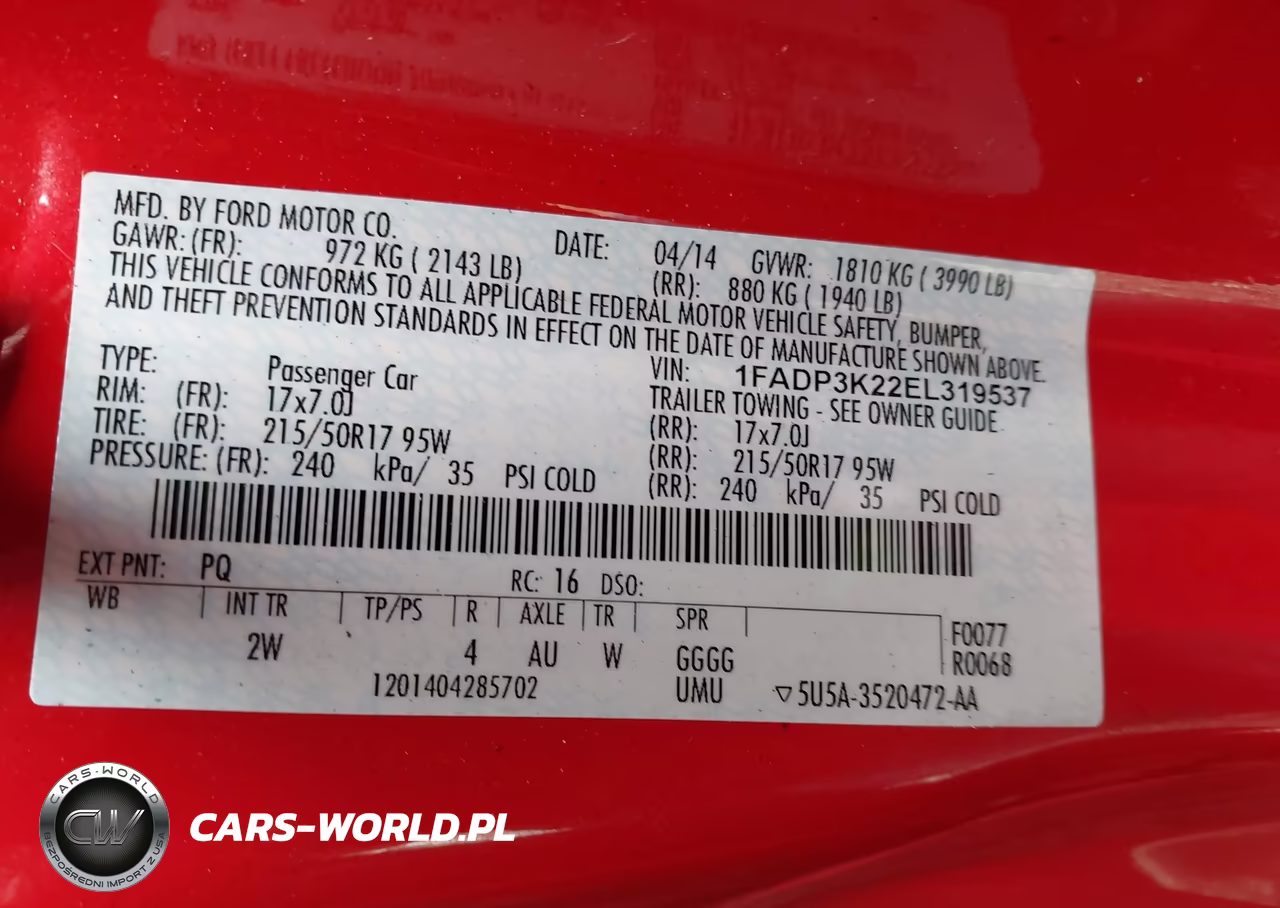 2014 Ford Focus Se VIN:1FADP3K22EL319537 - 9