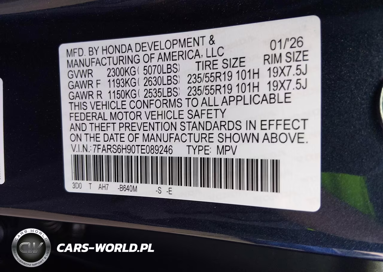 2026 Honda Cr-V Hybrid Awd Sport Touring VIN:7FARS6H90TE089246 - 9