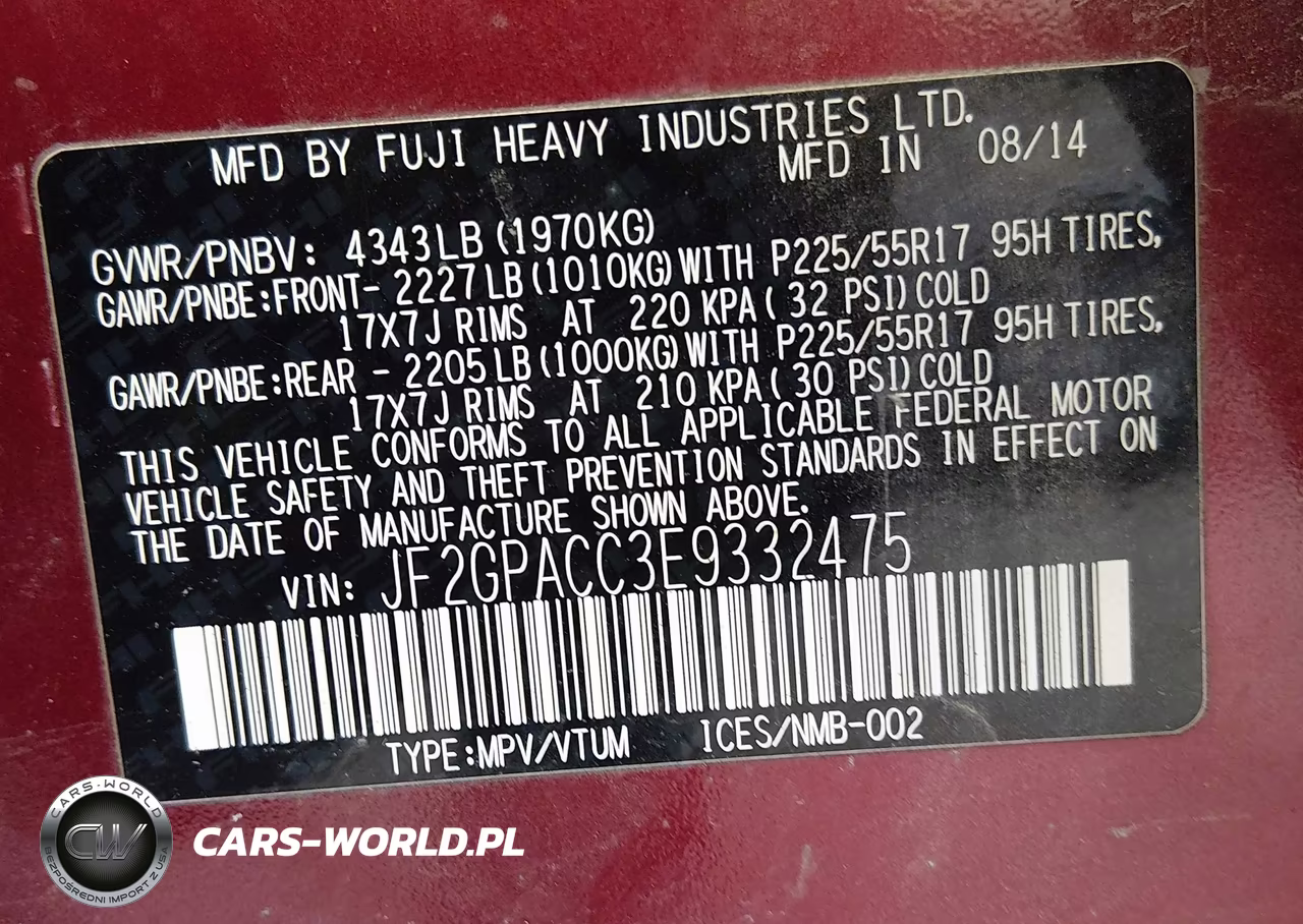 2014 Subaru Xv Crosstrek 2.0I Premium VIN:JF2GPACC3E9332475 - 9