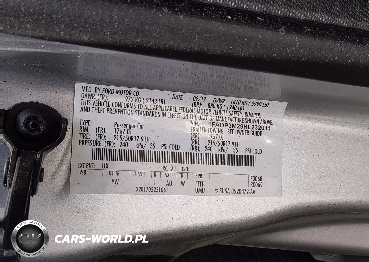 2017 Ford Focus Sel VIN:1FADP3M29HL232011 - 9