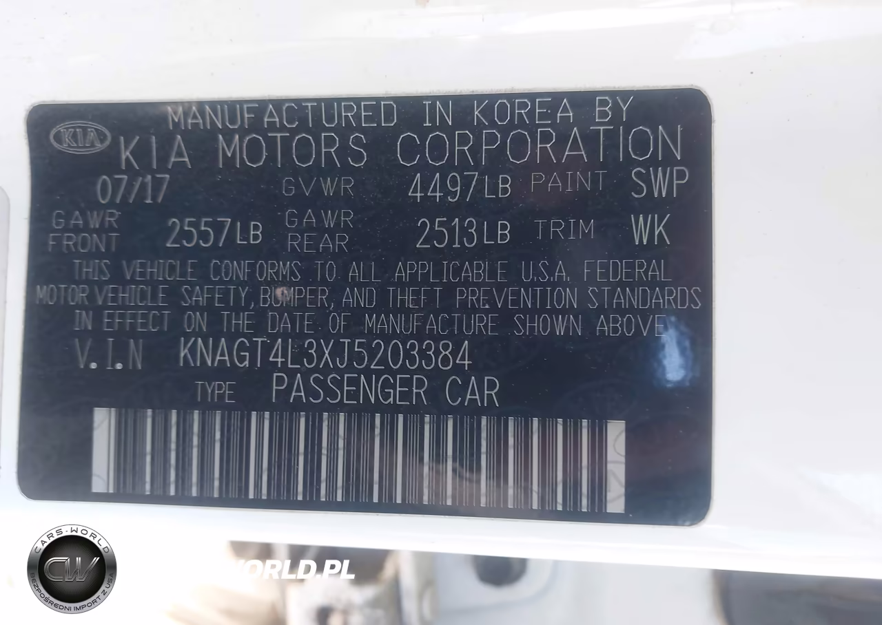 2018 Kia Optima Lx VIN:KNAGT4L3XJ5203384 - 9