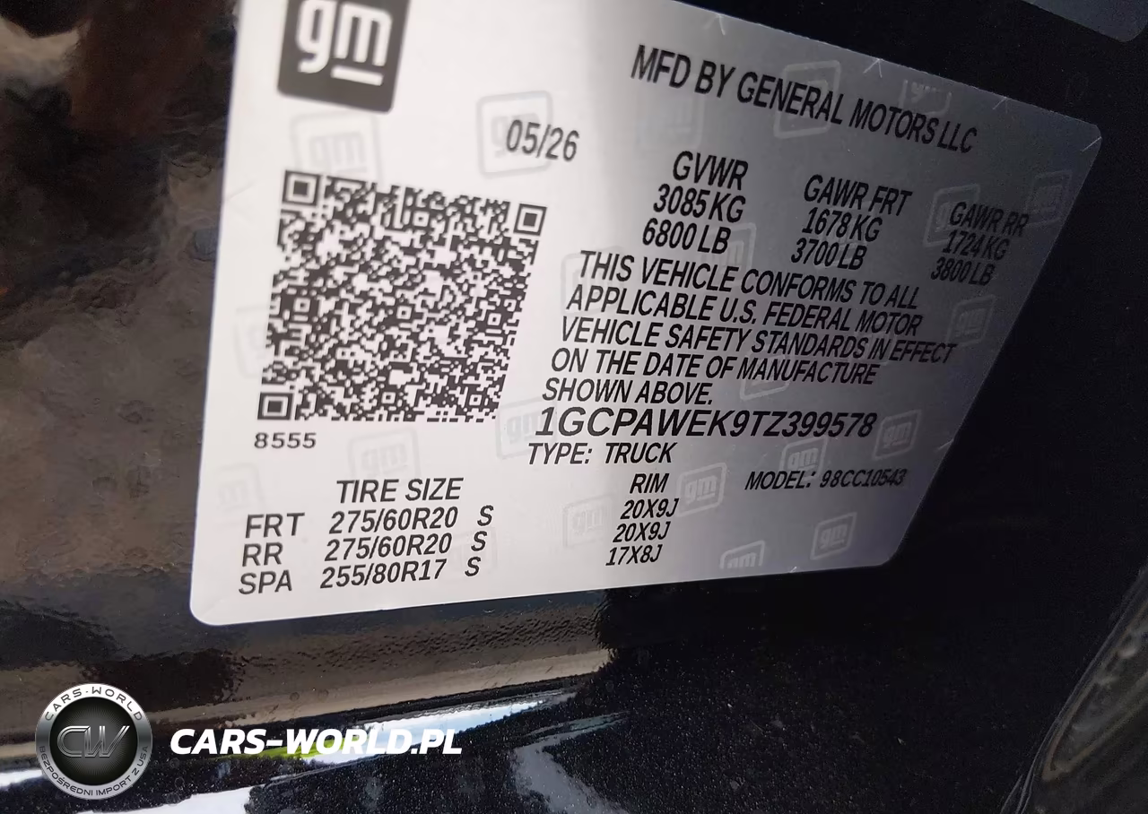2026 Chevrolet Silverado 1500 2Wd Short Bed Rst VIN:1GCPAWEK9TZ399578 - 9