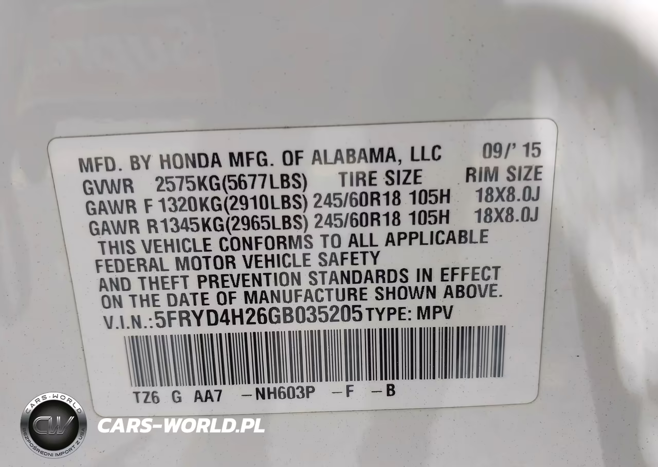 2016 Acura Mdx Acurawatch Plus Package VIN:5FRYD4H26GB035205 - 9