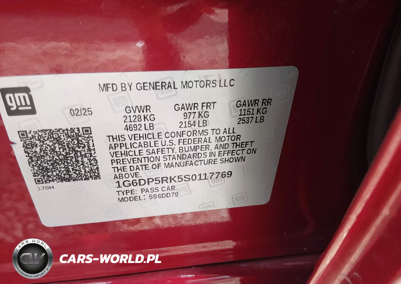 2025 Cadillac Ct5 Sport Rwd VIN:1G6DP5RK5S0117769 - 9
