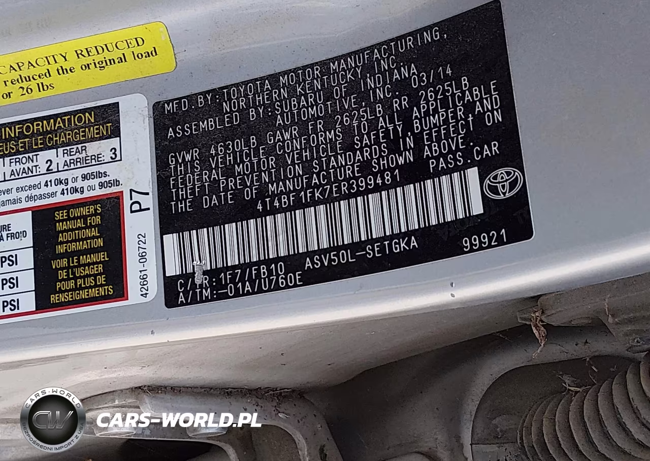 2014 Toyota Camry Xle VIN:4T4BF1FK7ER399481 - 9