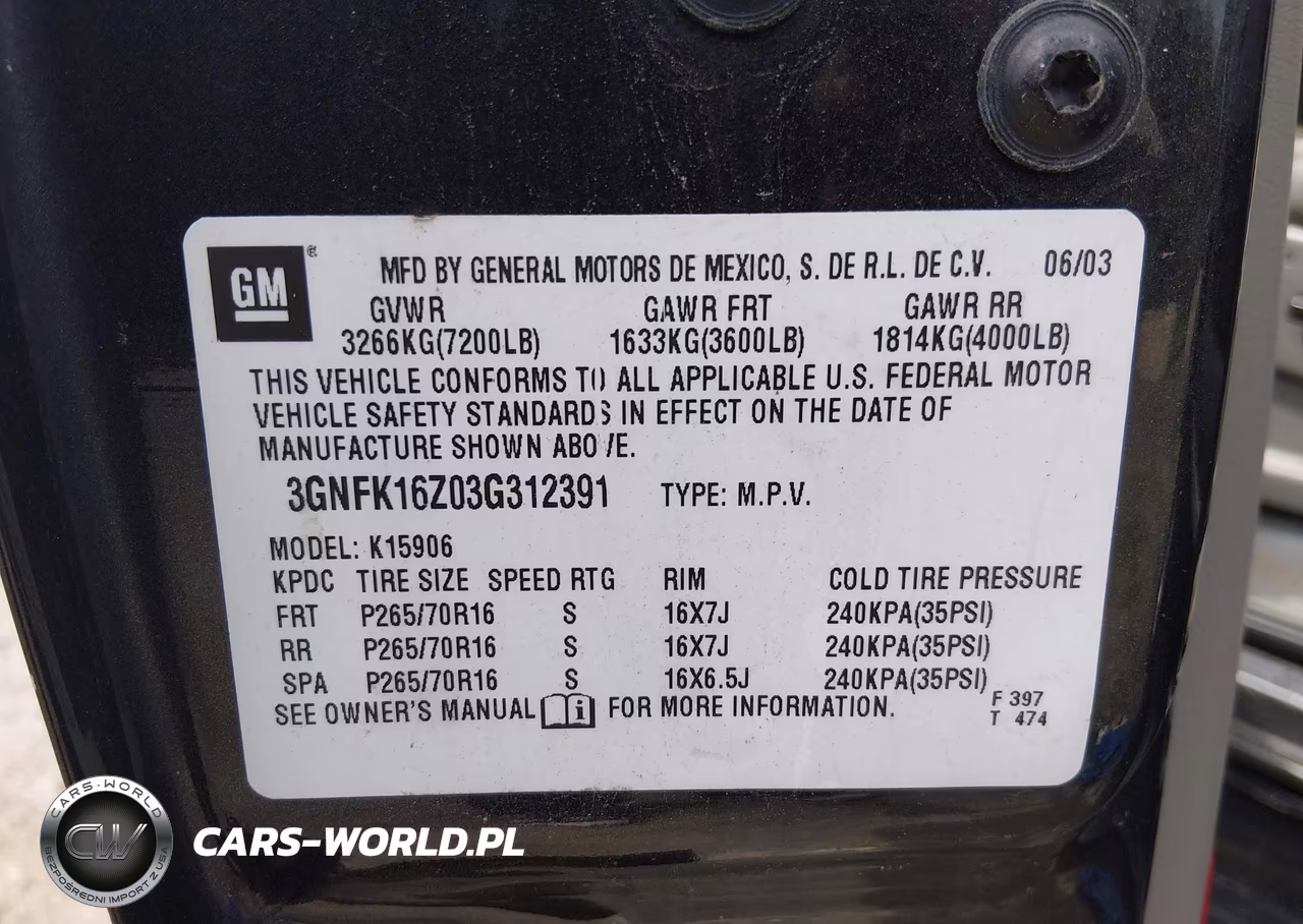 2003 Chevrolet Suburban K1500 VIN:3GNFK16Z03G312391 - 9