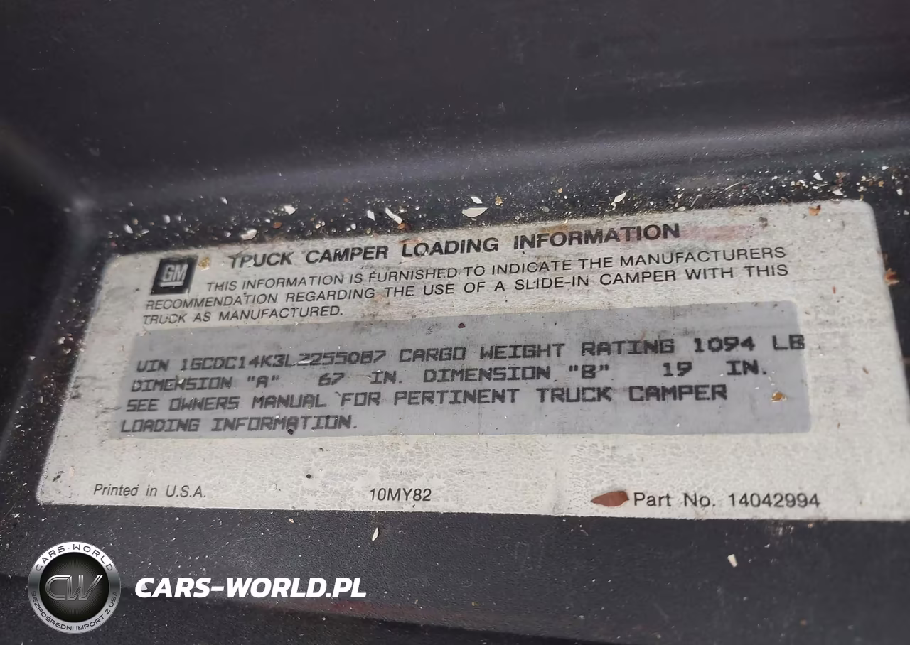 1990 Chevrolet Gmt-400 C1500 VIN:1GCDC14K3LZ255087 - 9