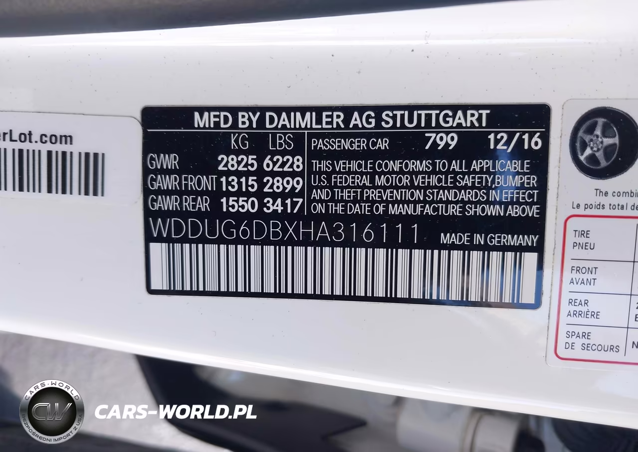 2017 Mercedes-Benz S 550E Plug-In Hybrid VIN:WDDUG6DBXHA316111 - 9