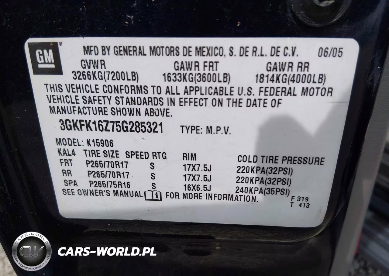 2005 GMC Yukon Xl 1500 Slt VIN:3GKFK16Z75G285321 - 9