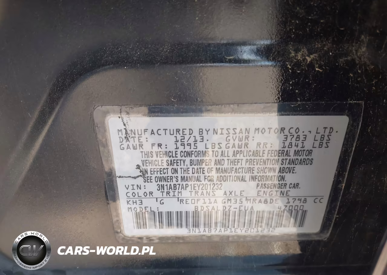2014 Nissan Sentra Sv VIN:3N1AB7AP1EY201232 - 9