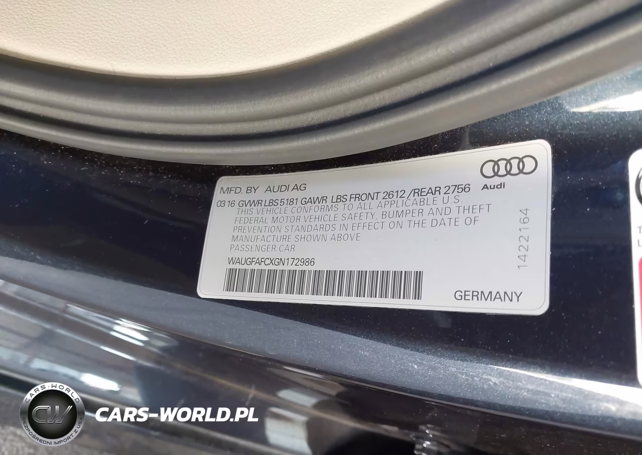 2016 Audi A6 2.0T Premium Plus VIN:WAUGFAFCXGN172986 - 9