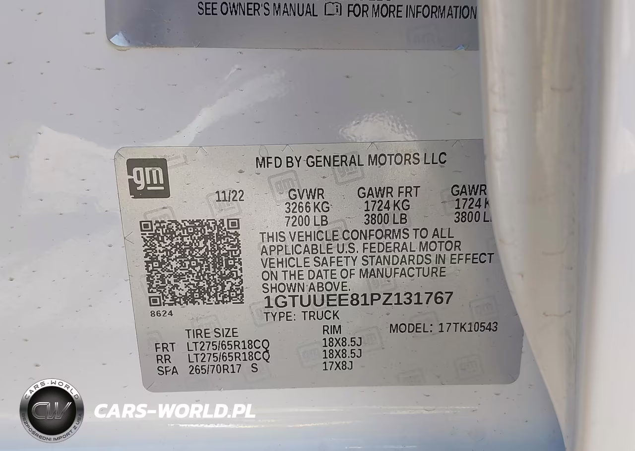 2023 GMC Sierra 1500 4Wd Short Box At4 VIN:1GTUUEE81PZ131767 - 9