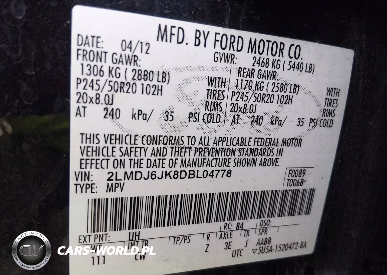 2013 Lincoln Mkx VIN:2LMDJ6JK8DBL04778 - 9