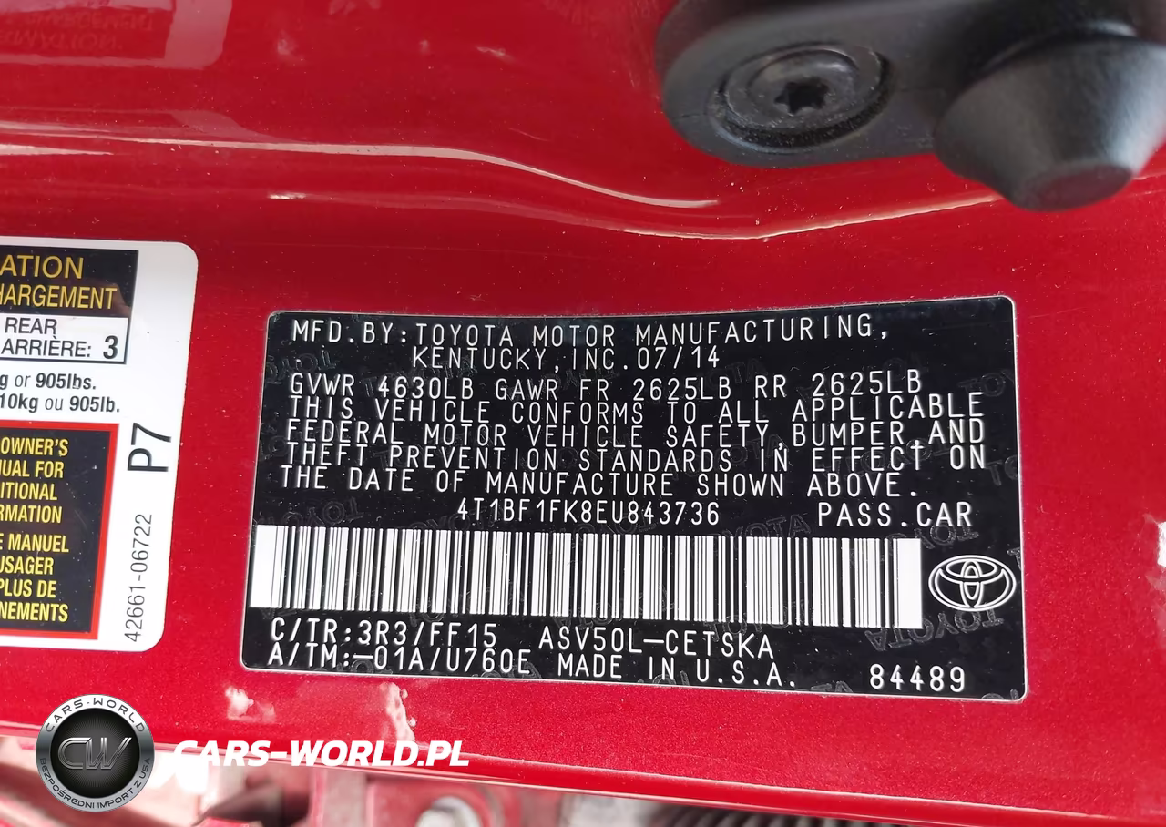 2014 Toyota Camry Se VIN:4T1BF1FK8EU843736 - 9