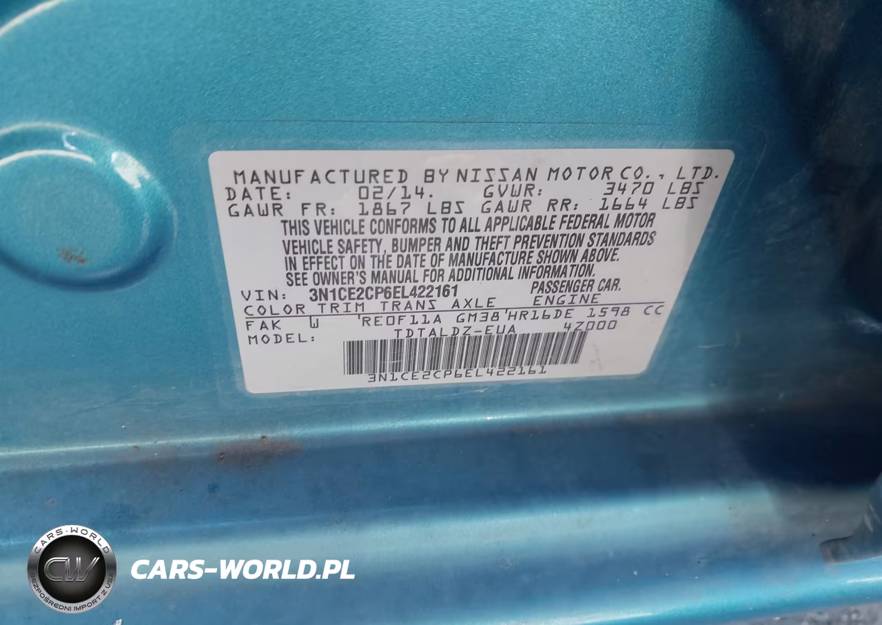 2014 Nissan Versa Note Sv VIN:3N1CE2CP6EL422161 - 9