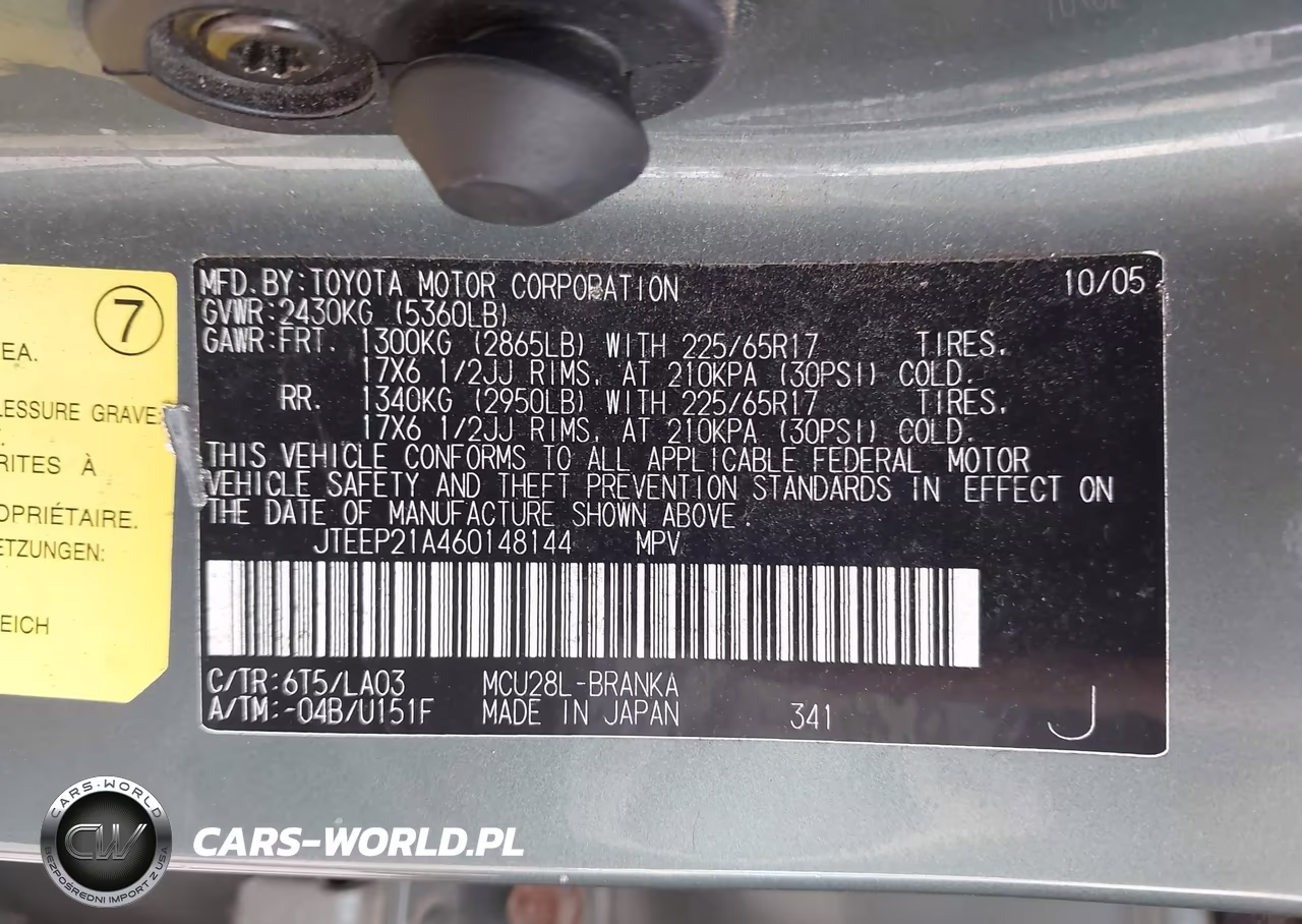 2006 Toyota Highlander Limited V6 VIN:JTEEP21A460148144 - 9