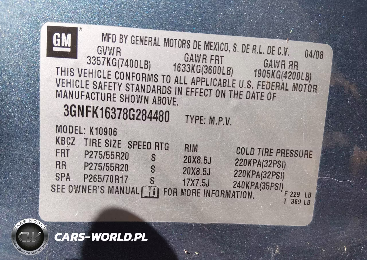 2008 Chevrolet Suburban 1500 Lt VIN:3GNFK16378G284480 - 9